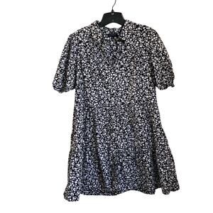1. State Black and White Floral Mini Dress